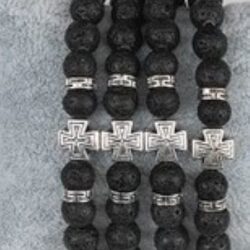 Βραχιόλι λάβας Σταυρός 2057